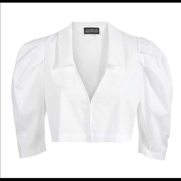 WeWoreWhat Danielle Bernstein Puff Sleeve Crop - Picture 3 of 6